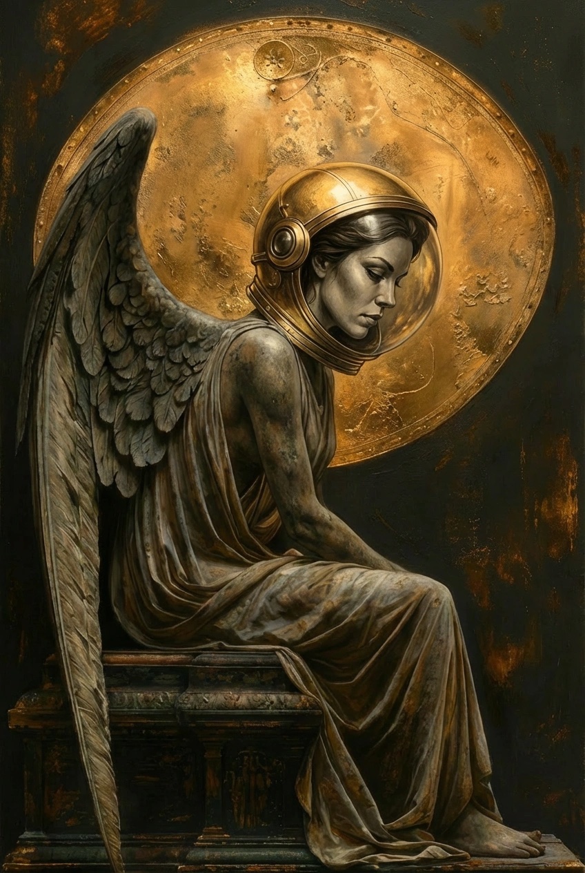 Cozma Prima — angelic figure contemplating the cosmos